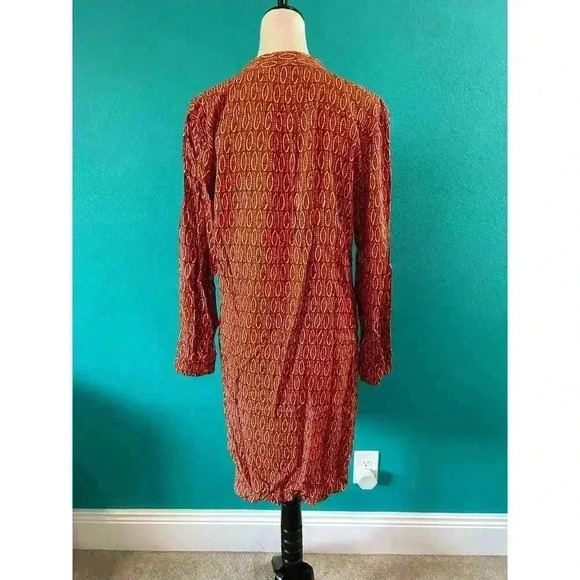 NWT Rock Flower Paper Darcy Spice Rayon Tunic Dress Orange Indian Print Size L - Picture 3 of 6